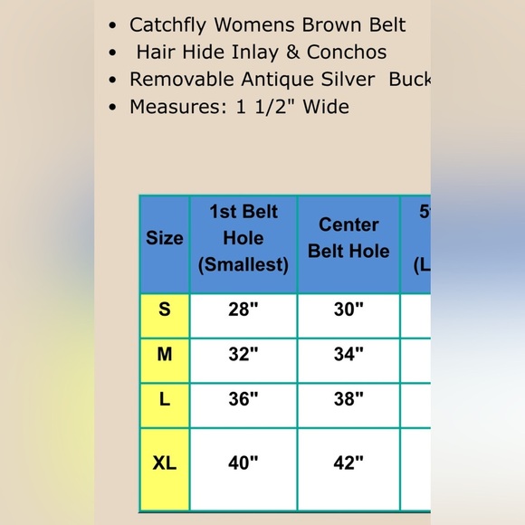 Catchfly Western Hair Hide, silver-tone cross Conchos,removable buckle - Picture 11 of 11